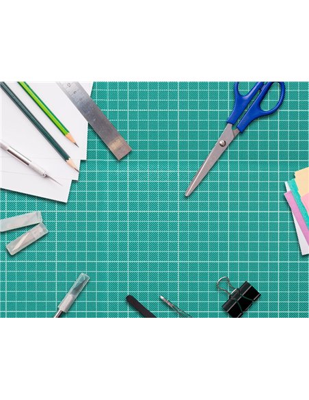 Plaque coupe q-connect pvc épaisseur 3mm 450x600mm a2 coloris vert.