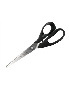Ciseaux bureau q-connect économique droitier lames inox 210mm branches gainées abs bouts pointus coloris noir. 2