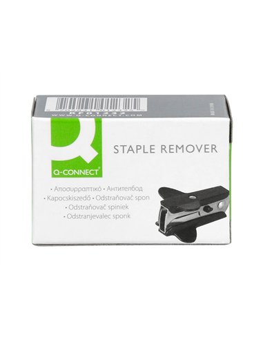 Ôte-agrafe q-connect plastique métal agrafes standard coloris noir.