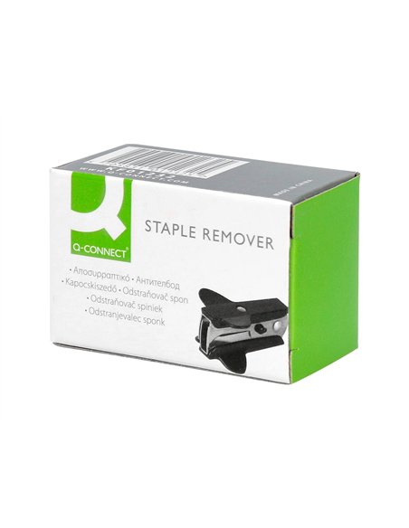 Ôte-agrafe q-connect plastique métal agrafes standard coloris noir.