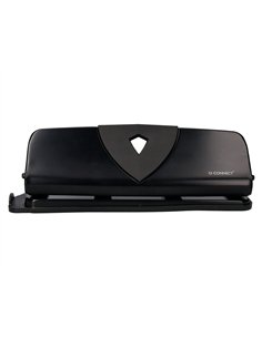 Perforateur q-connect métal et plastique capacité perforation 16f 4 trous coloris noir 280x110mm. 2