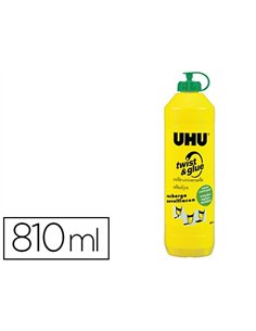 Colle uhu twist&glue extra forte transparente multi-matériaux collage précis fin large sans solvant bouteille 810ml.