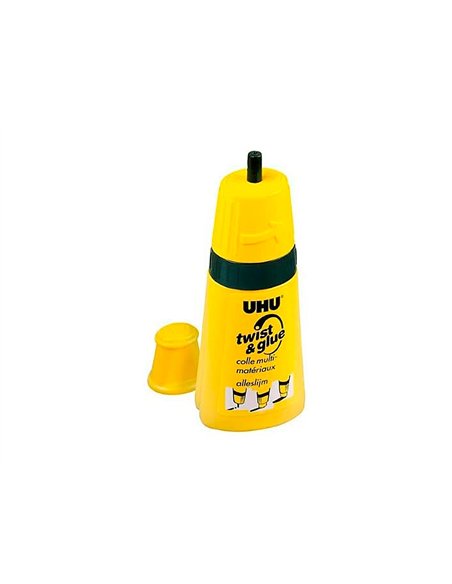 Colle uhu twist&glue extra forte transparente multi-matériaux collage précis fin large sans solvant bouteille 810ml.