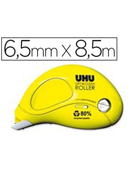 Colle uhu glue roller repositionnable ergonomique consommation visible système microdépôt 6.5mmx8.5m.