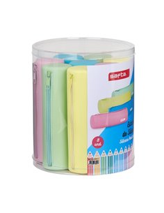 Safta Lot de 8 étuis en silicone ronds 19,5 x 23 x 19,5 cm Couleurs assorties