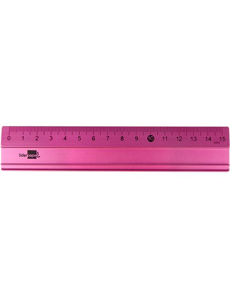 Règle liderpapel 15cm gamme aluminium coloris assortis.