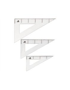 Équerre liderpapel 60 degrés 30cm biseautée graduée échelle millimètres transparente économique. 2