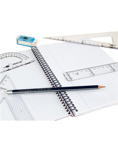 Équerre liderpapel 60 degrés 30cm biseautée graduée échelle millimètres transparente économique.