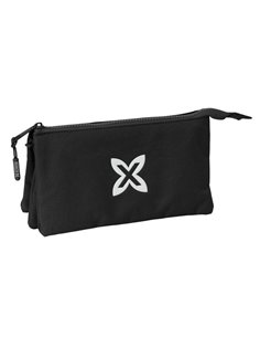 Trousse Safta Munich Basics - 3 compartiments - 22 x 12 x 3 cm - Noir