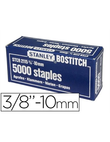Agrafe bostitch stcr2115 10mm boîte 5000 unités.