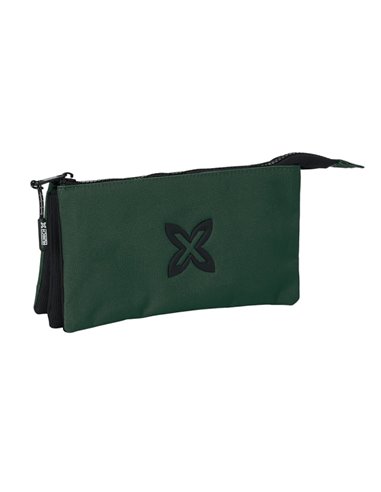 Trousse Safta Munich Basics - 3 compartiments - 22 x 12 x 3 cm - Vert