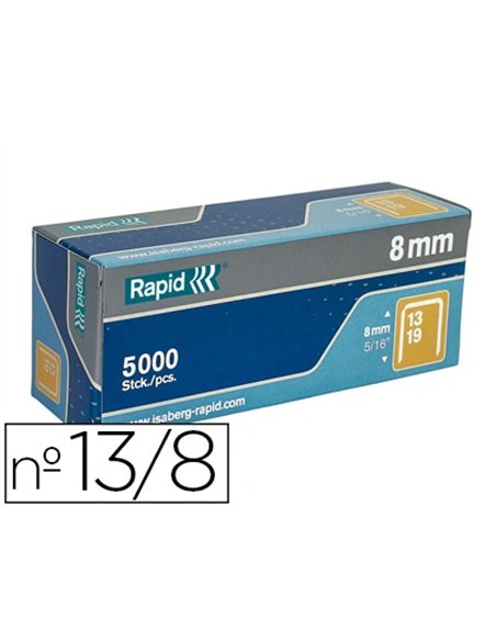 Agrafe rapid 13/8 boîte 5000 unités.