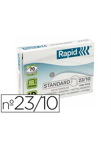 Agrafe rapid 23/10 boîte 1000 unités.