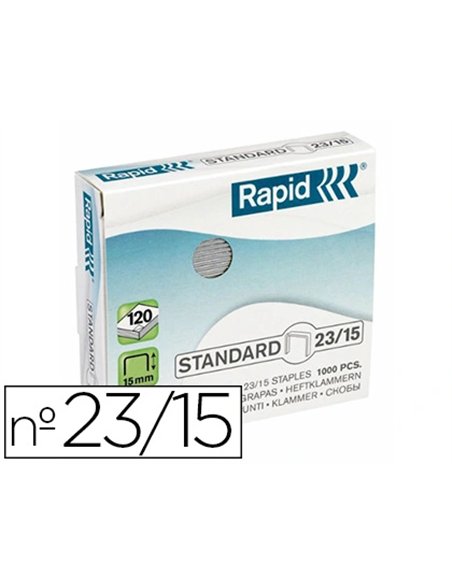 Agrafe rapid 23/15 boîte 1000 unités.