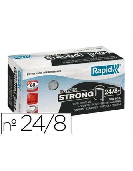 Agrafe rapid 24/8 super strong boîte 5000 unités.