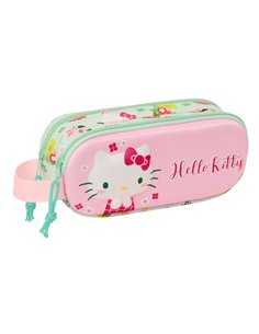 Trousse 3D Hello Kitty Safta - 2 compartiments - Poignée - 21 x 8 x 6 cm - Rose