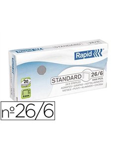 Agrafe rapid 26/6 boîte 5000 unités.