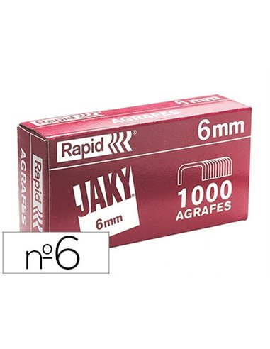 Agrafe rapid jacky 6 boîte 1000 unités.