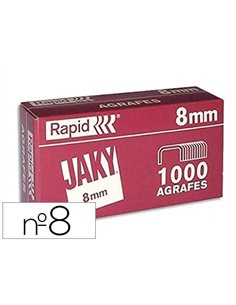 Agrafe rapid jacky 8 boîte 1000 unités.