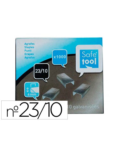 Agrafe safetool modèle 23/10 boîte 1000 unités.