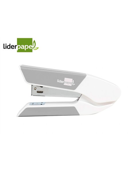 Agrafeuse bureau liderpapel 35x65x130mm 20 feuilles agrafes 26/6 1000 agrafes coloris gris.