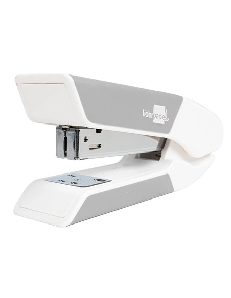 Agrafeuse bureau liderpapel 35x65x130mm 20 feuilles agrafes 26/6 1000 agrafes coloris gris.