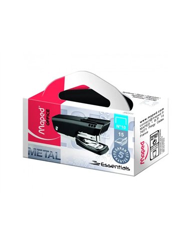 Agrafeuse bureau maped essentials mini n 10 15f capacite 58 agrafes profondeur agrafage 24mm ote.