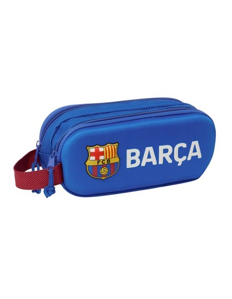 Trousse 3D Safta FC Barcelone - 2 compartiments - Poignée - 21 x 8 x 6 cm - Bleu