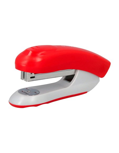 Agrafeuse bureau q-connect kf14206 plastique abs capacite 20 feuilles coloris rouge.