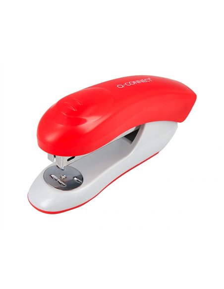 Agrafeuse bureau q-connect kf14206 plastique abs capacite 20 feuilles coloris rouge.