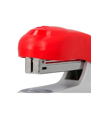 Agrafeuse bureau q-connect kf14206 plastique abs capacite 20 feuilles coloris rouge.