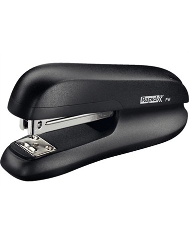 Agrafeuse bureau rapid hs f6 métal 40x62x126mm 20 feuilles agrafes rapid strong 24/6 et 26/6 coloris noir.