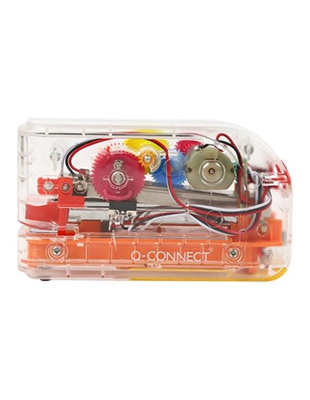 Agrafeuse electrique q-connect capacite 20 feuilles plastique transparent mechanisme colore.