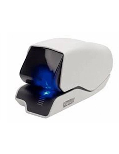 Agrafeuse électrique rapid suprême r5025e flatclinch 123x153x295mm 25 feuilles cassette d'agrafes 5025 bleu/gris.