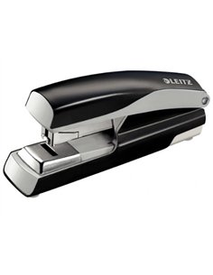 Agrafeuse leitz 5523 flatclinch capacité 40f agrafes 26/6 24/6 mécanisme métal capot plastique 70x43x145mm coloris noir.