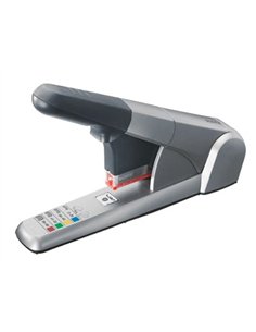 Agrafeuse leitz heavy duty 5551 140x75x300mm 80 feuilles cassettes d'agrafes k6 k8 k10 et k12 coloris argent.