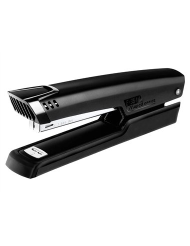 Agrafeuse maped essentials métal e3543 68x39x197mm full strip 25 feuilles agrafes 24/6 et 26/6 coloris noir.