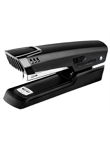 Agrafeuse maped essentials métal e3543 68x39x197mm half strip 25 feuilles agrafes 24/6 et 26/6 coloris noir.