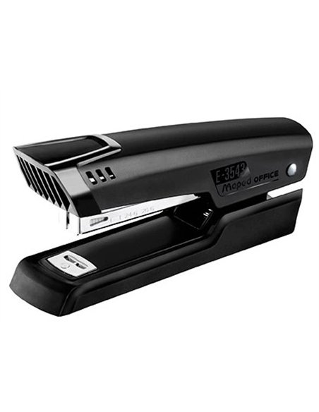 Agrafeuse maped essentials métal e3543 68x39x197mm half strip 25 feuilles agrafes 24/6 et 26/6 coloris noir.