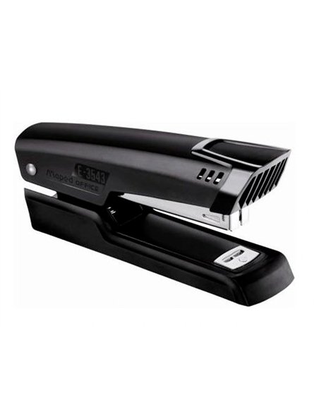 Agrafeuse maped essentials métal e3543 68x39x197mm half strip 25 feuilles agrafes 24/6 et 26/6 coloris noir.