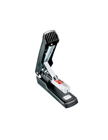 Agrafeuse maped essentials métal e3543 68x39x197mm half strip 25 feuilles agrafes 24/6 et 26/6 coloris noir.