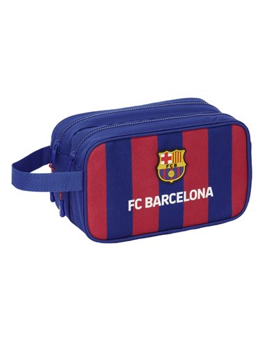 Trousse de toilette Safta FC Barcelone - 1 poignée - 2 compartiments - 26 x 15 x 12,5 cm - Rouge et bleu