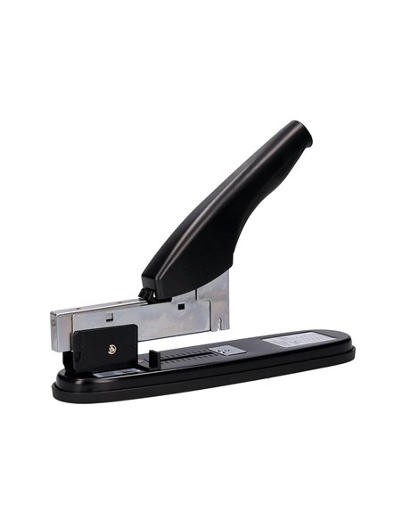 Agrafeuse q-connect grande cap acité économique capacité 150f coloris noir métal.