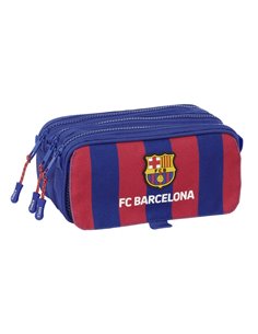 Trousse Safta FC Barcelone - 3 compartiments - 21,5 x 10 x 8 cm - Rouge et bleu