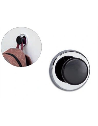 Aimant maul ferrite puissant avec bouton résistance 12kg coloris argenté diamètre 67mm.
