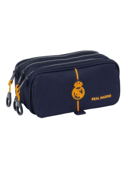 Trousse Safta Real Madrid 2nd Kit 24/25 - 3 compartiments - 21,5 x 10 x 8 cm - Bleu marine