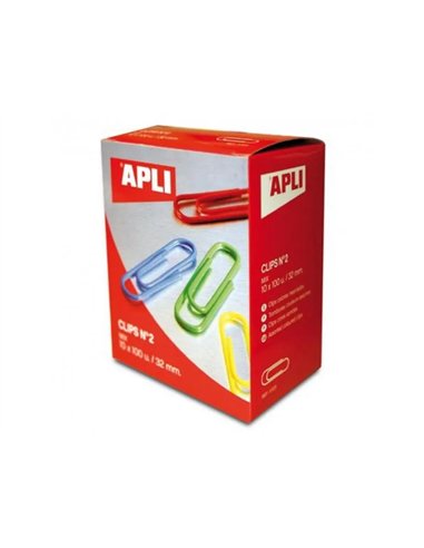 Attache lettres apli 32mm coloris assortis boite 100 unites.