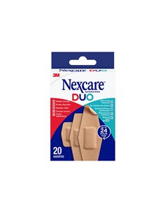 Pansement nexcare duo sans douleur assoritment 20 unites 6294236.