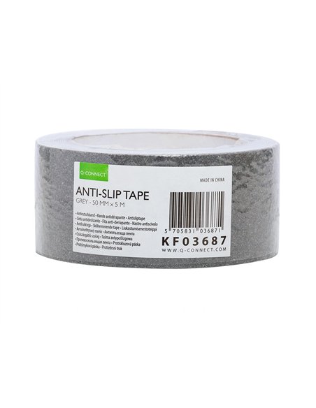 Bande antiderapante q-connect 5mx50mm coloris gris.