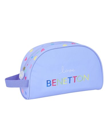 Trousse de toilette Safta Benetton - 1 compartiment - Dragonne - 28 x 18 x 10 cm - Couleur lilas